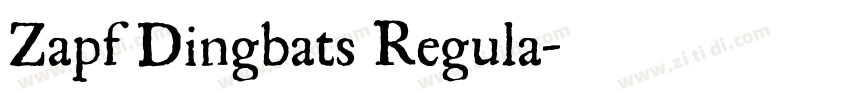 Zapf Dingbats Regula字体转换